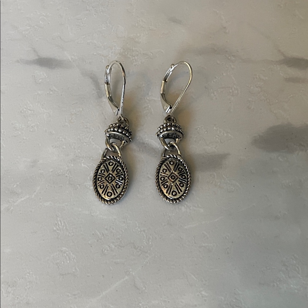 Bohemian Silver-Tone Drop Earrings
